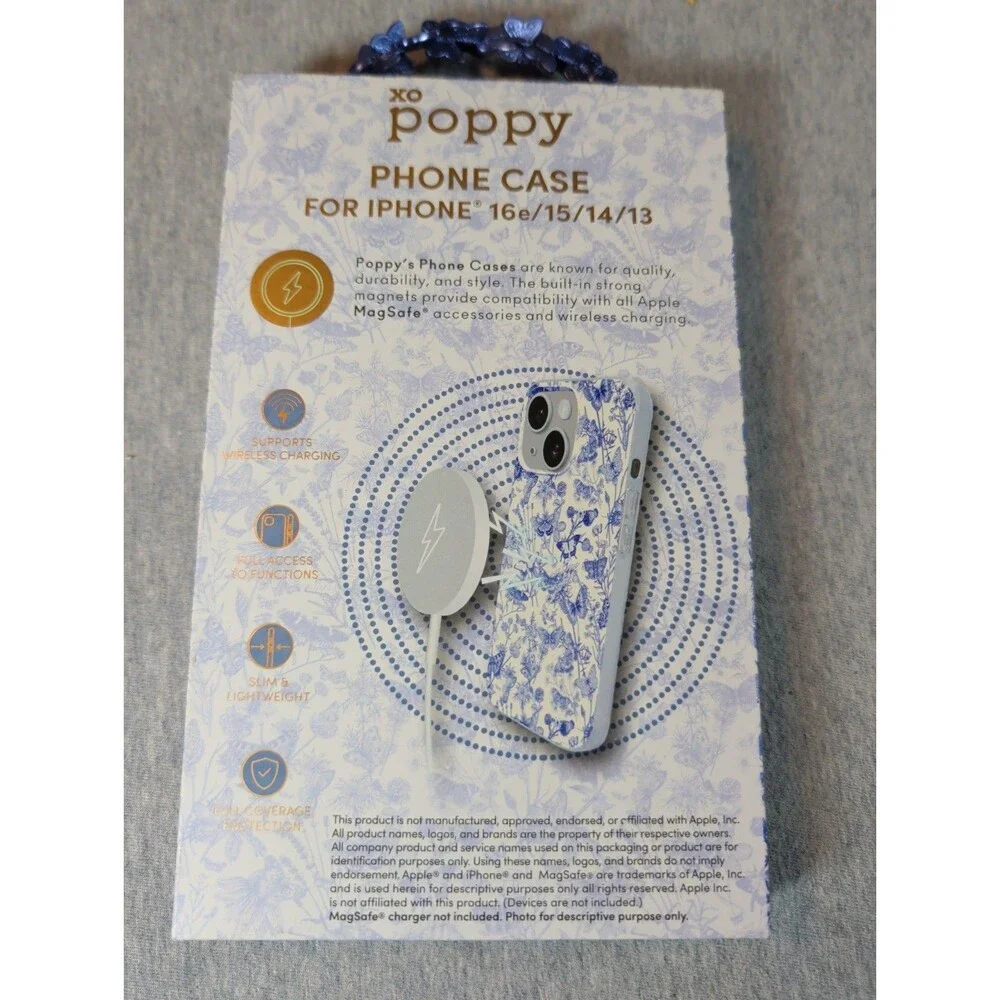 XO Poppy Mag Safe Compatible iPhone 16e/15/14/13 Phone Case